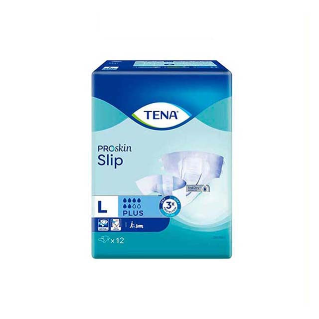 TENA ProSkin Slip Large Size Adult Diapers for Elderly, providing comfort and protection with 12 in a pack