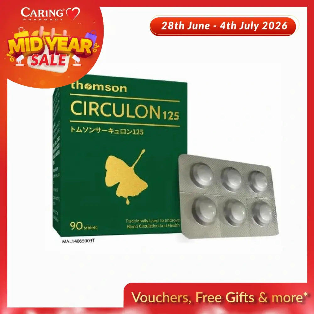 Thomson Circulon 125mg tablets pack of 90, used for blood circulation health