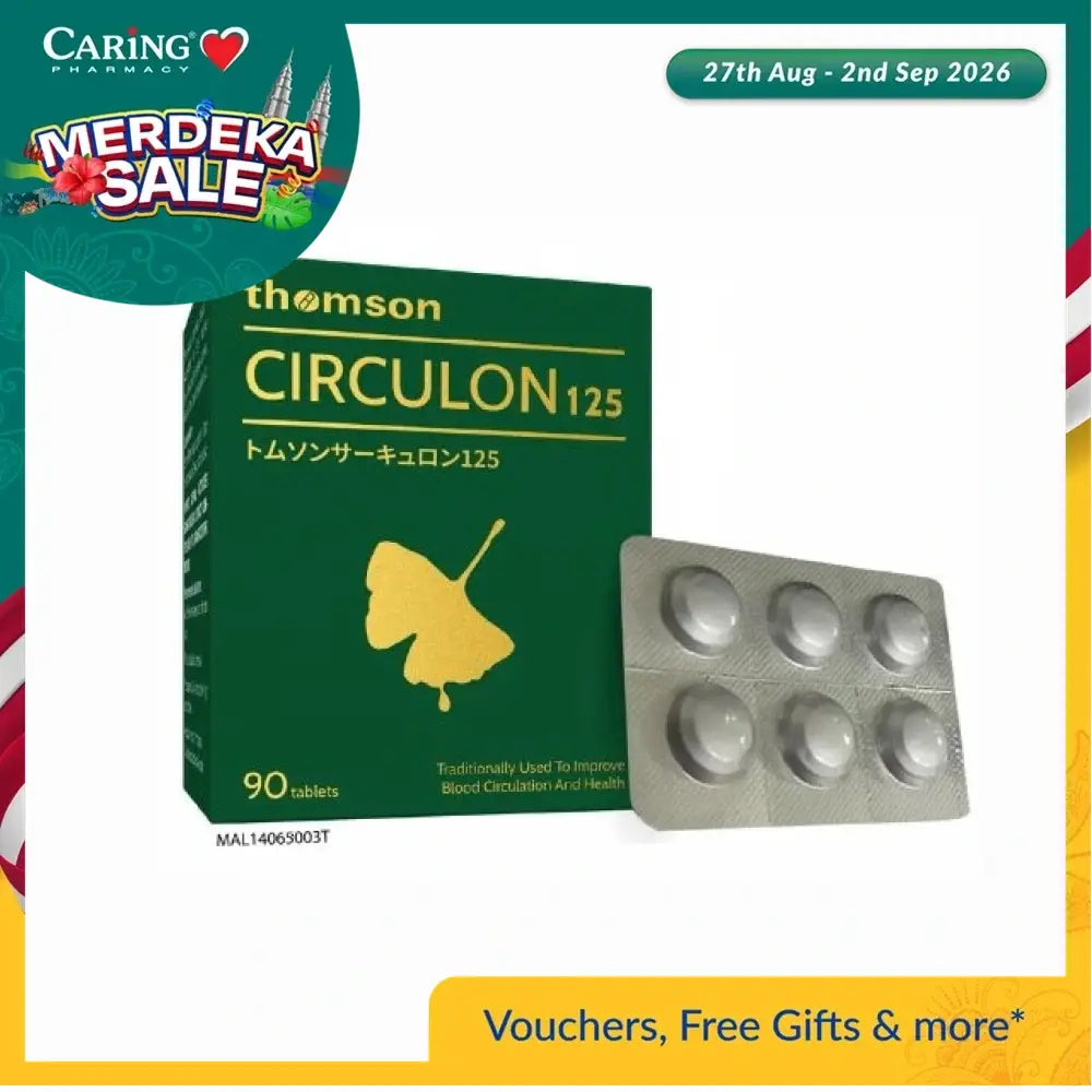 Thomson Circulon 125mg tablets pack of 90, used for blood circulation health