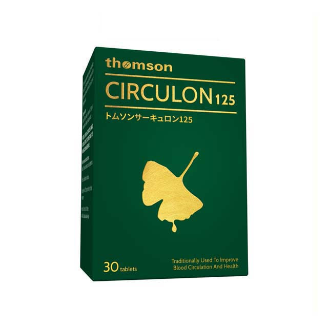 Thomson Circulon 125mg tablets box with 30 tablets for improving blood circulation and health