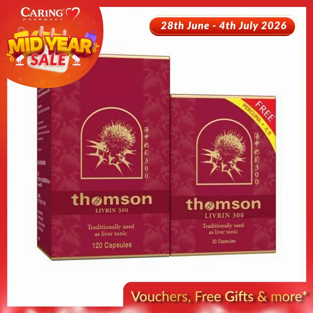 Thomson Livrin liver supplement pack with 120 capsules and a free 30 capsules for liver health support