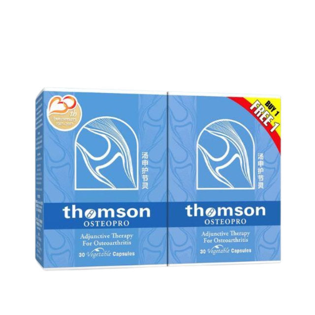 Thomson Osteopro supplement for osteoarthritis with 30 vegetable capsules in a buy one get one free offer