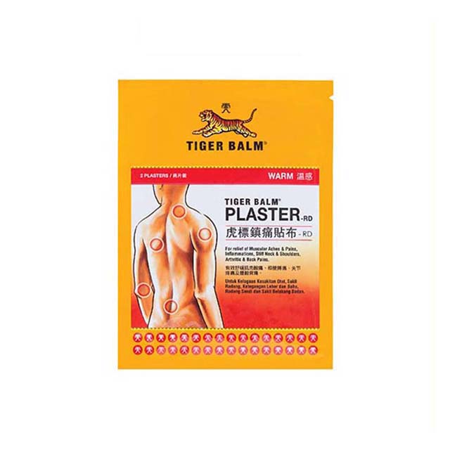 Tiger Balm pain relief plaster in a warm formula for effective muscle and joint comfort