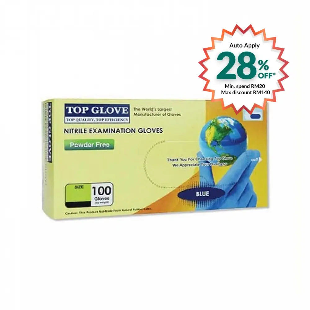 TOP GLOVE NITRILE GLOVE M 100S