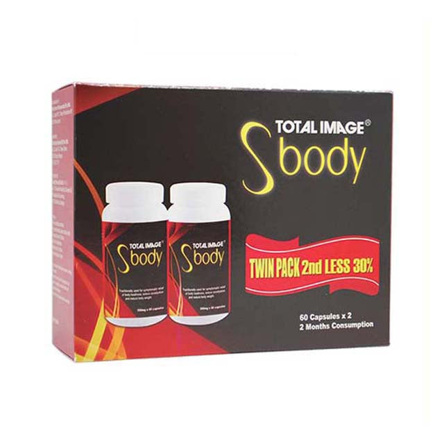 TOTAL IMAGE S body supplement twin pack with 60 capsules for two months of consumption