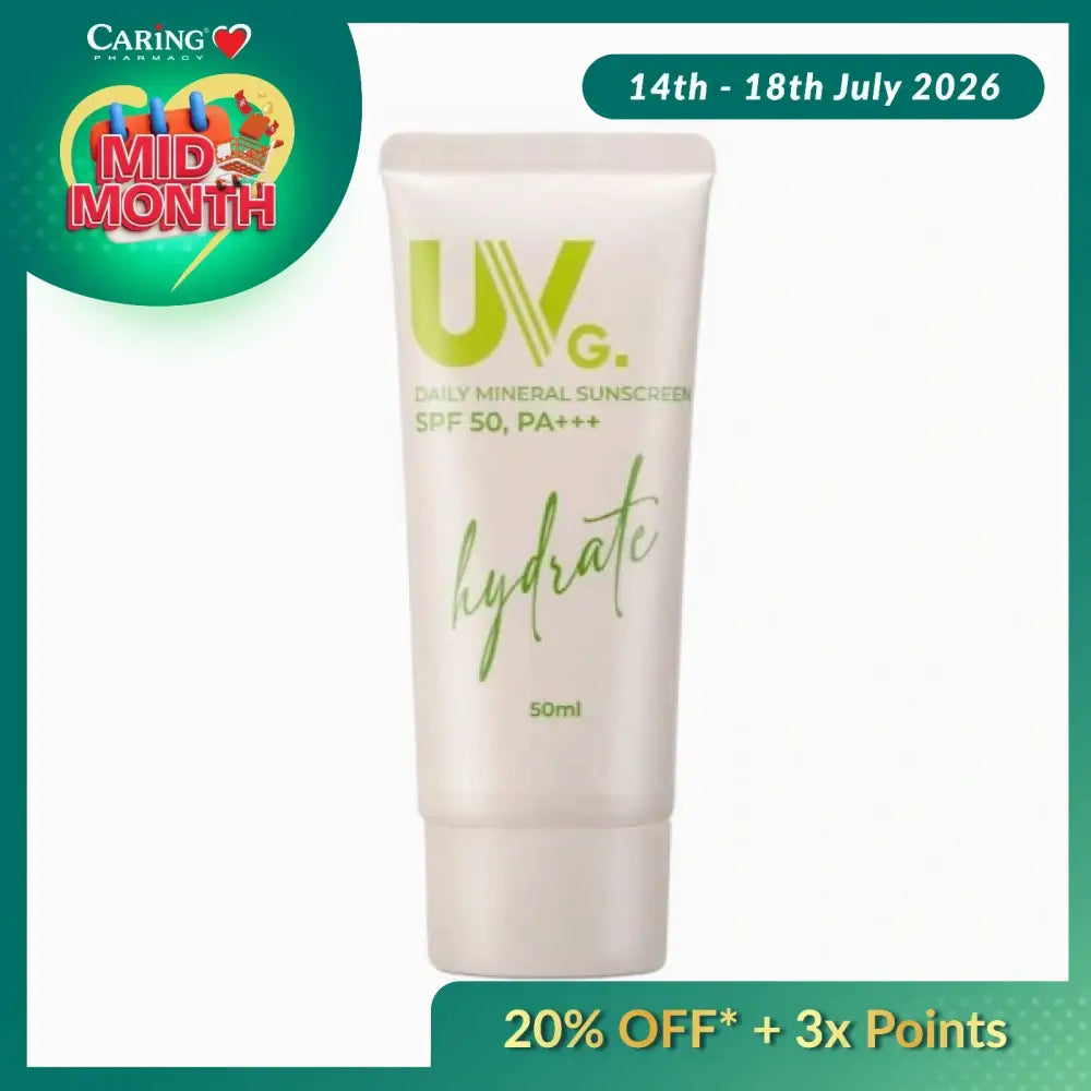 UVGRAM DAILY MINERAL SUNSCREEN HYDRATE SPF50 50ML