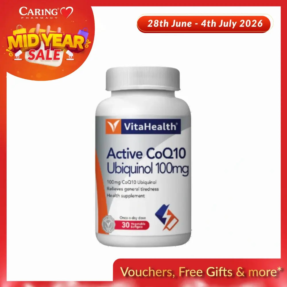 VITAHEALTH ACTIVE COQ UBIQUINOL 100MG 30S