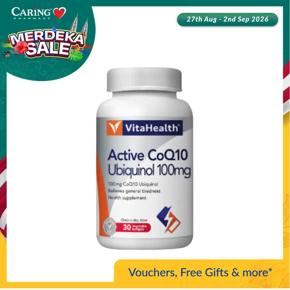 VITAHEALTH ACTIVE COQ UBIQUINOL 100MG 30S