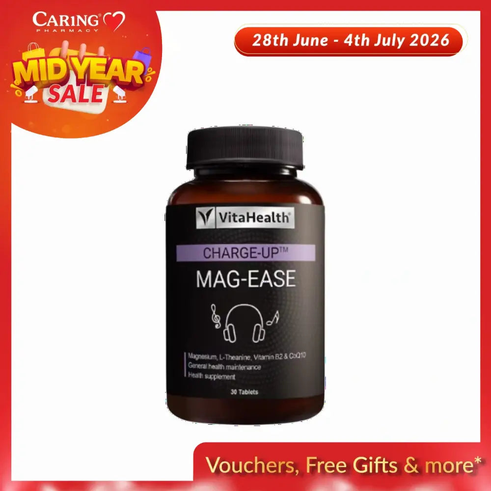 VITAHEALTH CHARGE-UP MAG EASE 150MG 30S