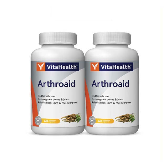 VITA Arthroid joint pain relief supplement bottles for strengthening bones and joints