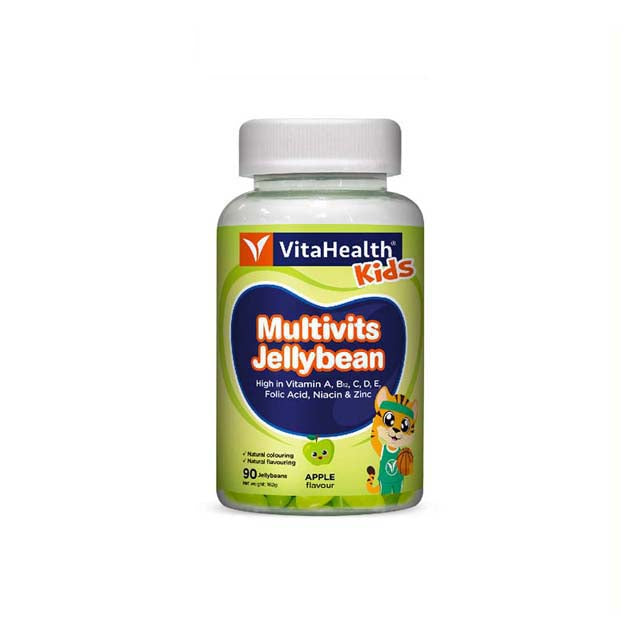 VitaHealth Multivits Jellybean for kids in apple flavor, 90 jellybeans for nutritional support