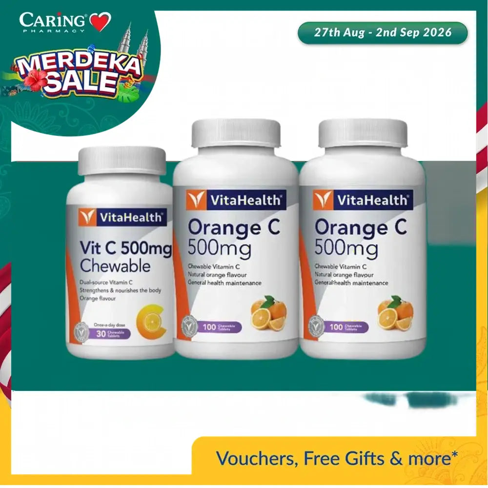 Vitahealth Orange C Chewable 500Mg (30S/100Sx2)