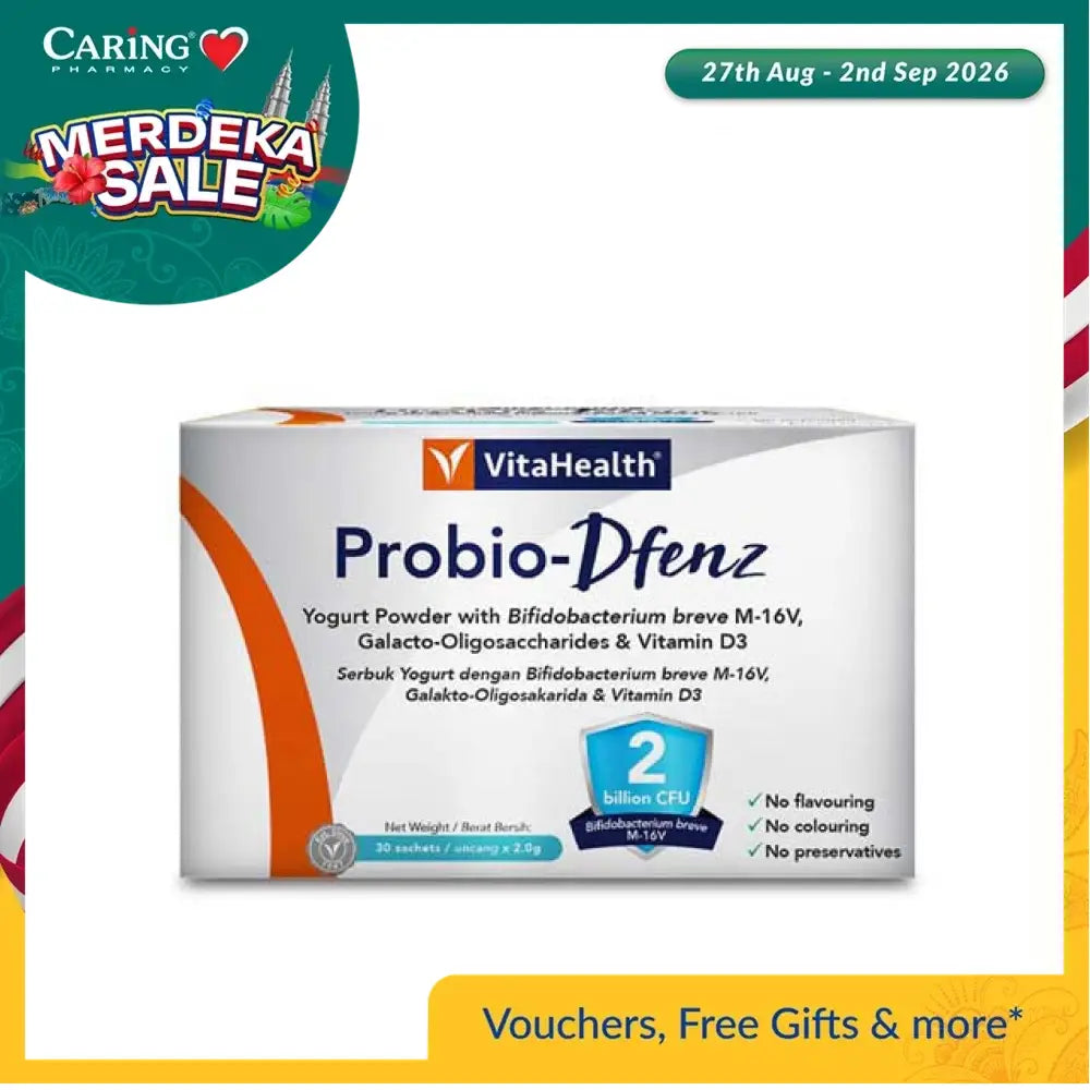 VitaHealth Probio-Dfenz probiotics yogurt powder with Bifidobacterium brevi M-16V for gut health