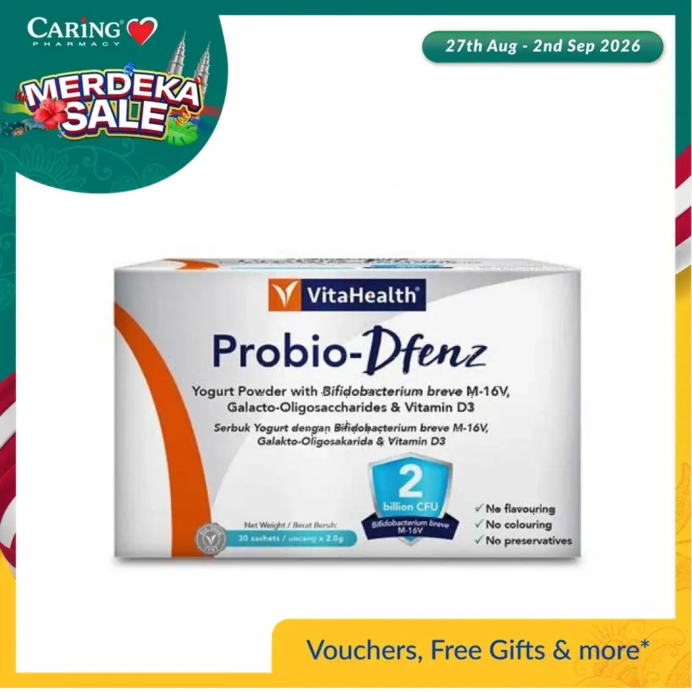 VitaHealth Probio-Dfenz probiotics yogurt powder with Bifidobacterium brevi M-16V for gut health