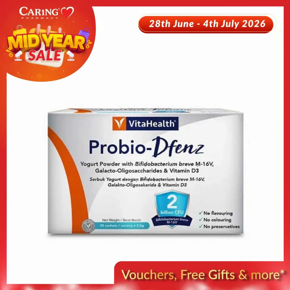 VitaHealth Probio-Dfenz probiotics yogurt powder with Bifidobacterium brevi M-16V for gut health