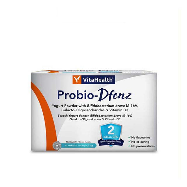 VitaHealth Probio-Dfenz probiotics yogurt powder with Bifidobacterium brevi M-16V for gut health
