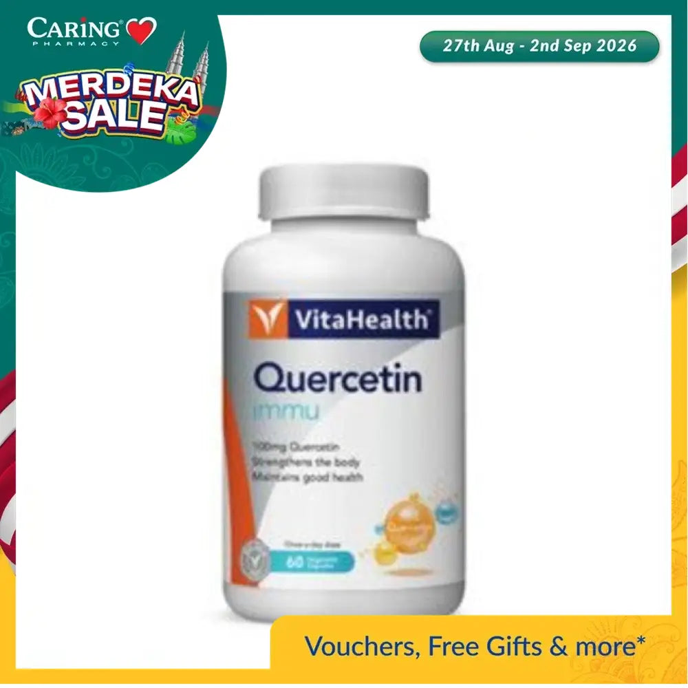 VitaHealth Quercetin Supplement in Malaysia with 100mg Quercetin for immune support and good health