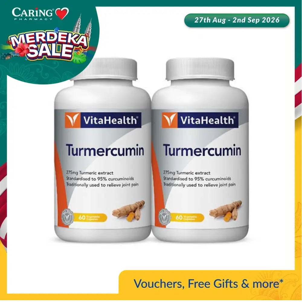 VitaHealth Turmercumin supplements in Malaysia, 275mg turmeric extract for joint pain relief