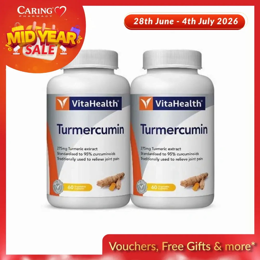 VitaHealth Turmercumin supplements in Malaysia, 275mg turmeric extract for joint pain relief