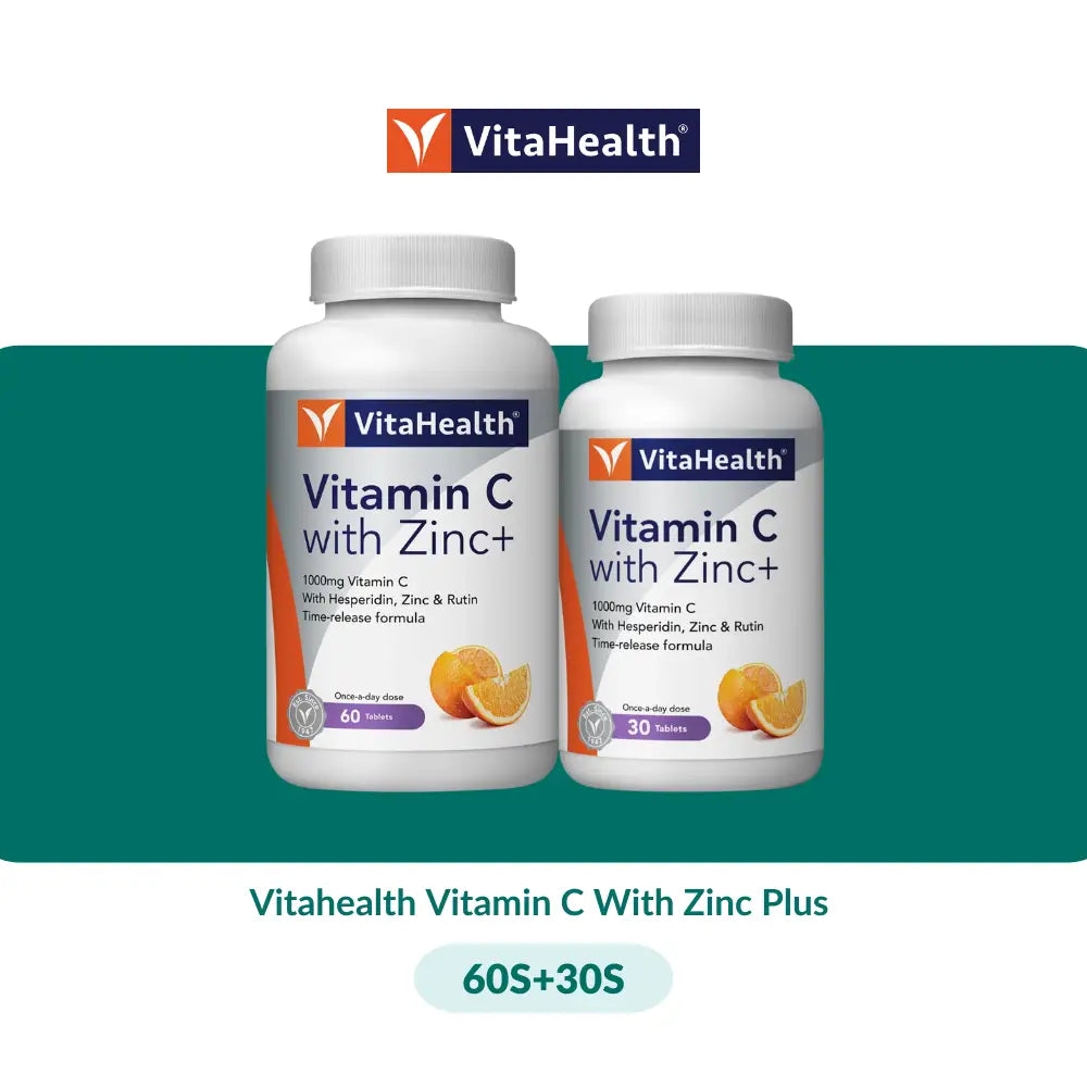 Vitahealth Vitamin C With Zinc Plus (30S/60S + 30S) - 60S + 30S