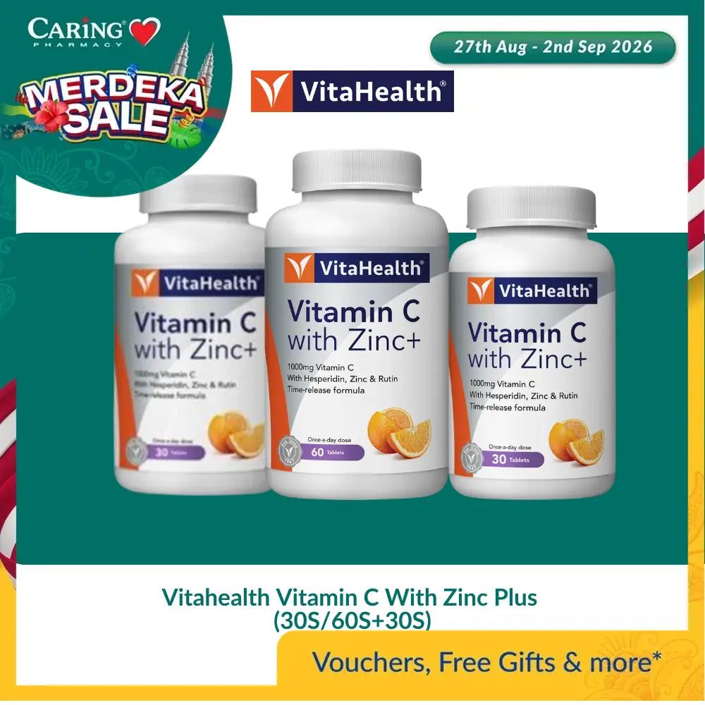 Vitahealth Vitamin C With Zinc Plus (30S/60S + 30S)