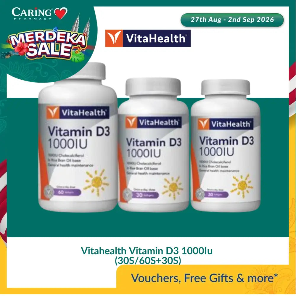 Vitahealth Vitamin D3 1000Iu (30S/60S + 30S)