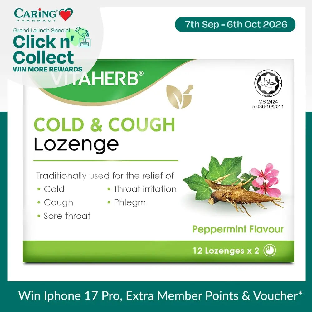 VITAHERB COLD AND COUGH LOZENGE 12SX2