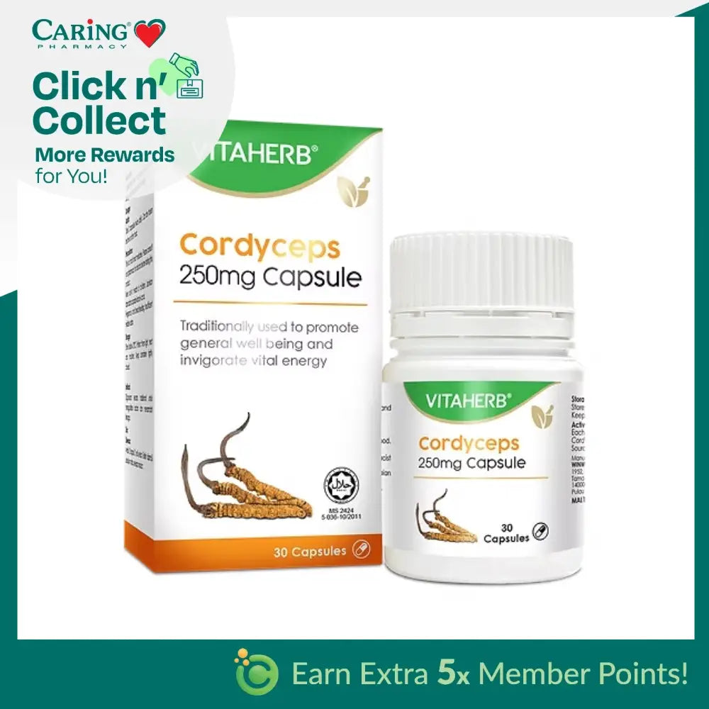 VITAHERB CORDYCEPS 250MG 30S