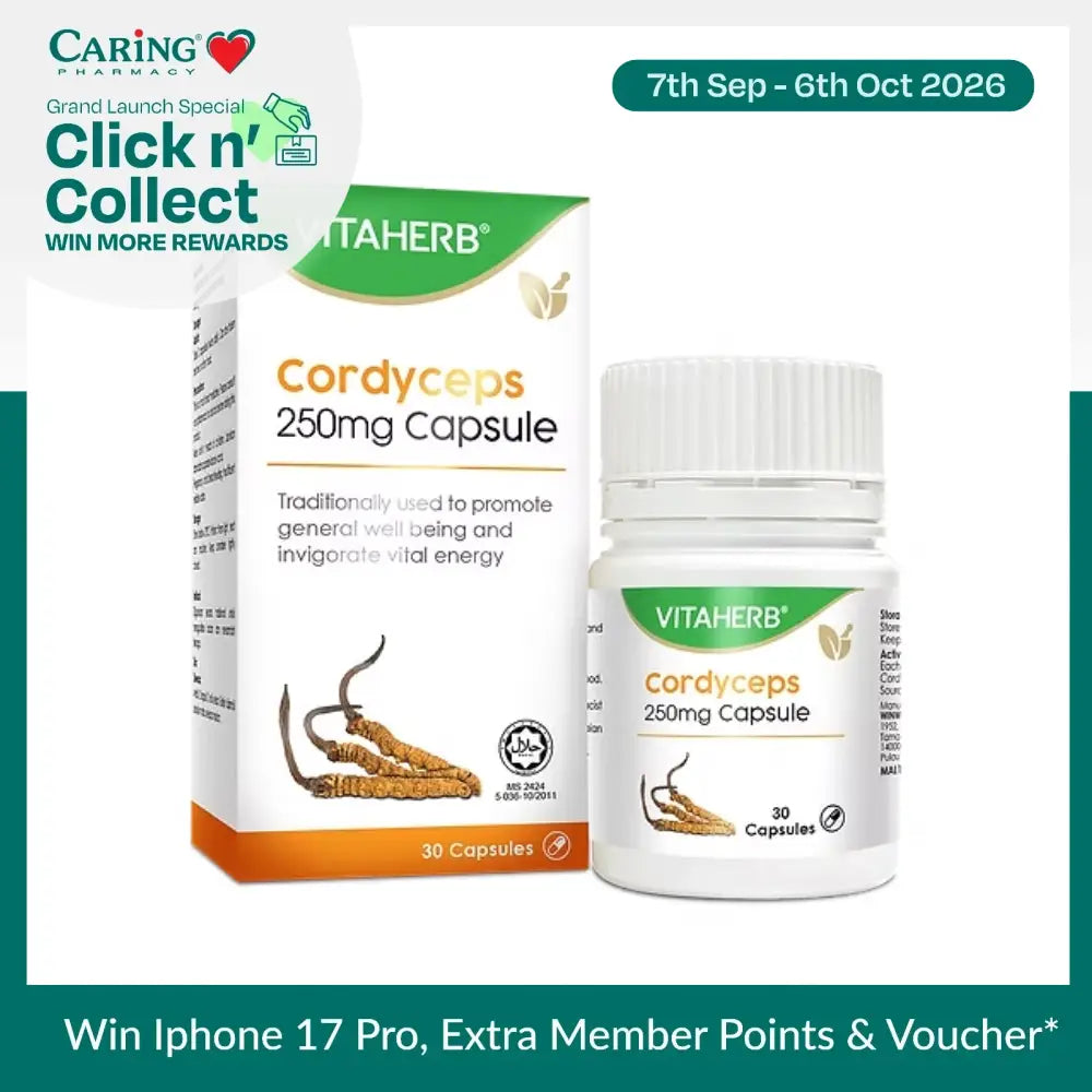 VITAHERB CORDYCEPS 250MG 30S