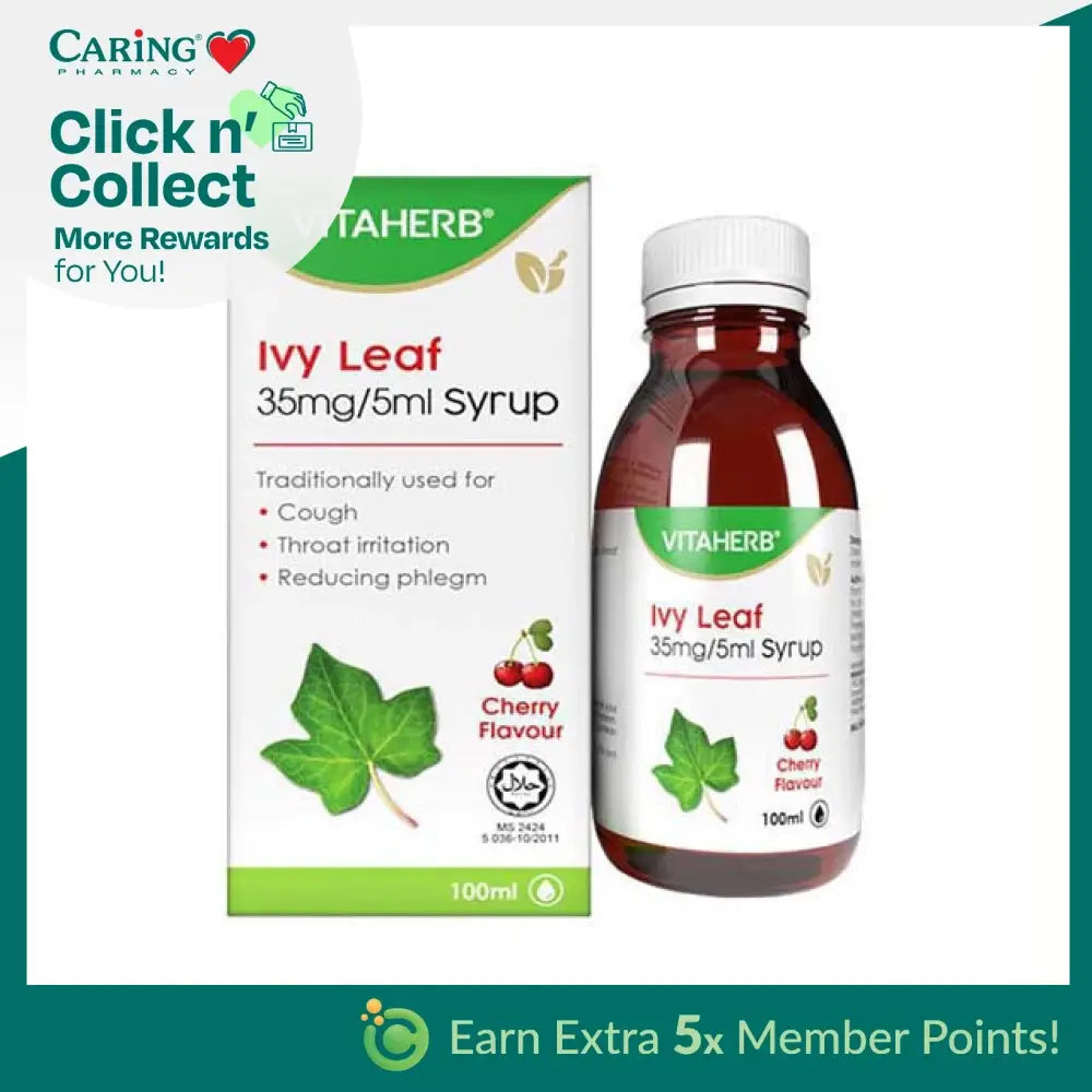 VITAHERB IVY LEAF 35MG/5ML SYRUP(CHERRY) 100ML