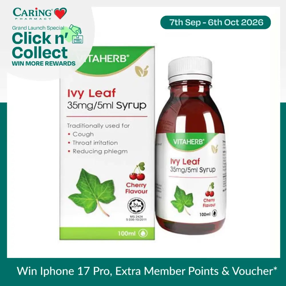 VITAHERB IVY LEAF 35MG/5ML SYRUP(CHERRY) 100ML