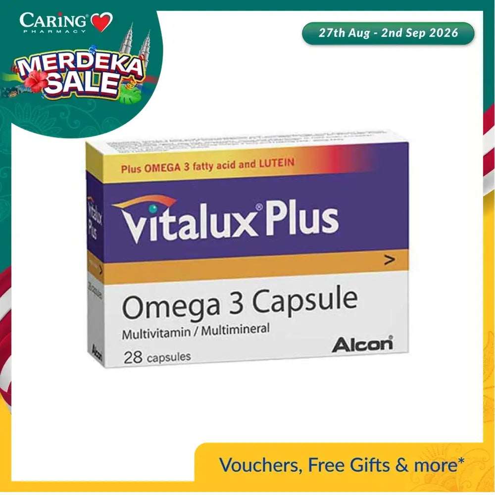 VITALUX PLUS OMEGA 3 CAPSULES 28C