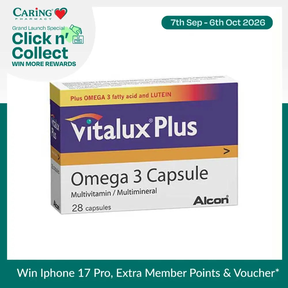 VITALUX PLUS OMEGA 3 CAPSULES 28C