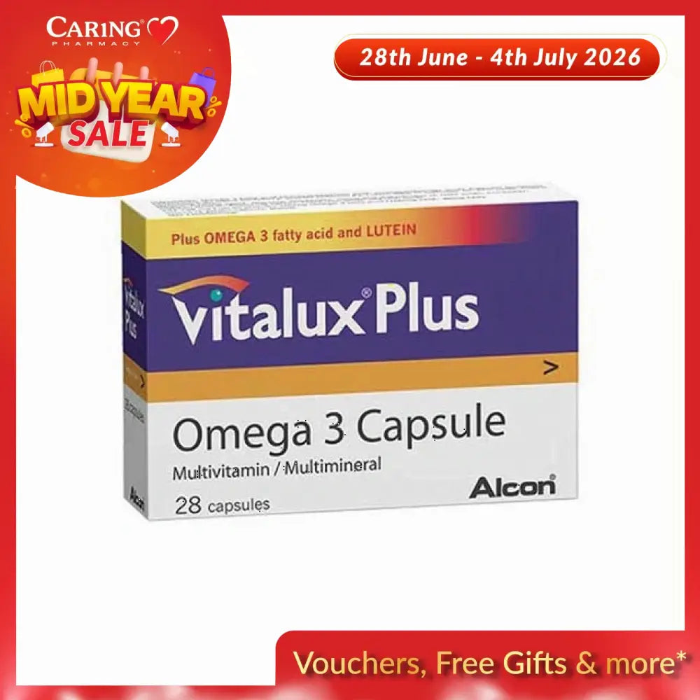 VITALUX PLUS OMEGA 3 CAPSULES 28C