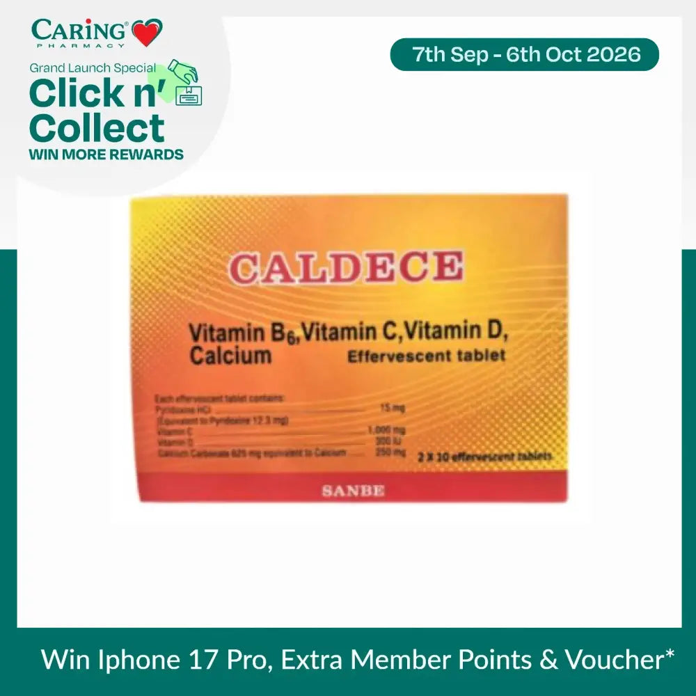 Calcede effervescent tablets with vitamin B6, vitamin C, vitamin D, and calcium vitamin effervescent tablets