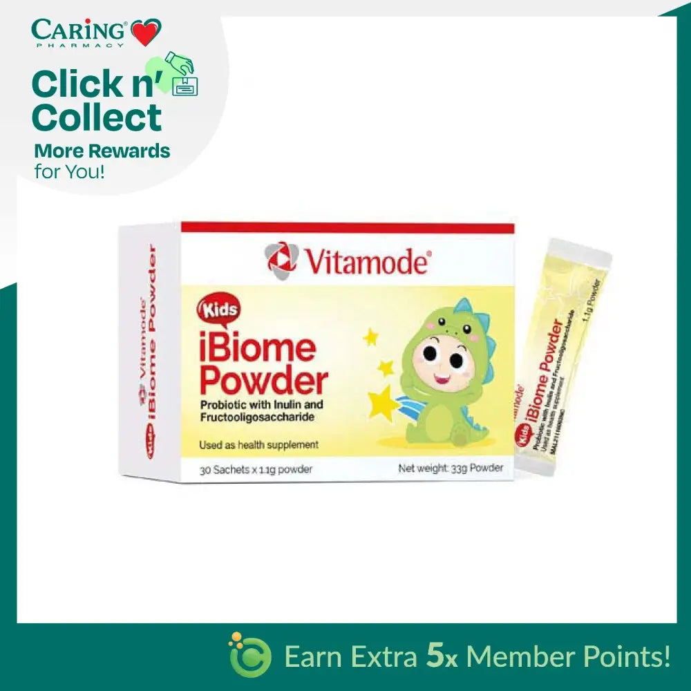 VITAMODE Kids Probiotic Powder in a box with 30 sachets for children's digestive health