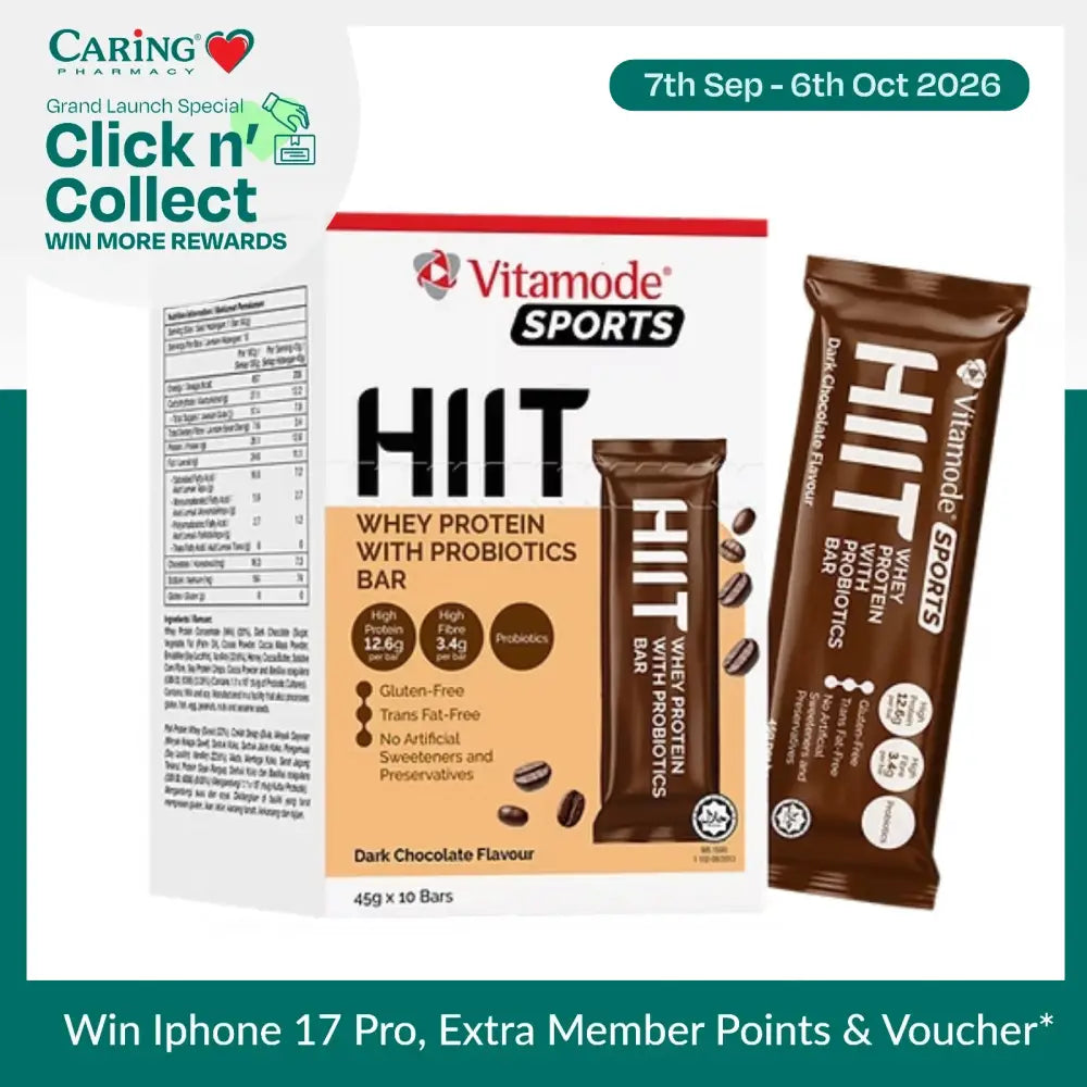 VITAMODE SPORTS HIIT WHEY PROTEIN WITH P ROBIOTICS BAR DARK CHOCOLATE FLAVOUR 10