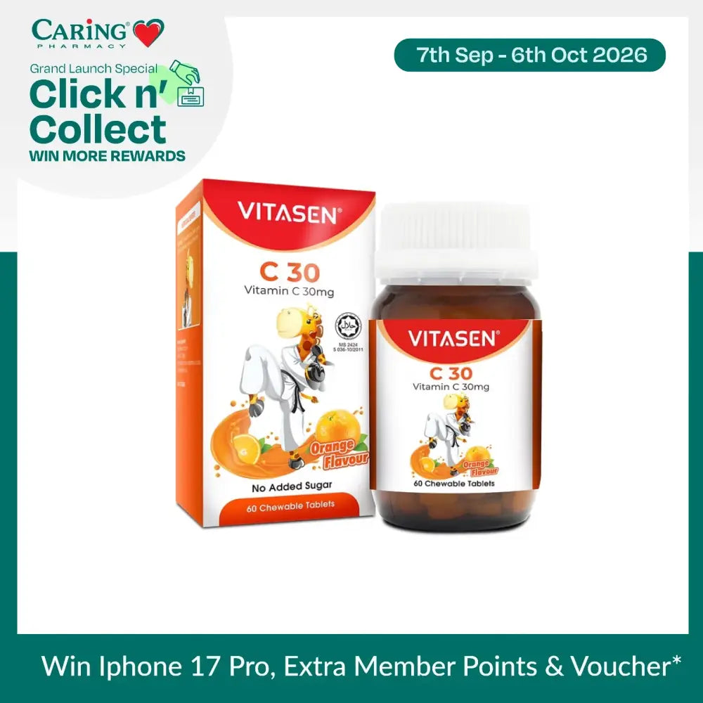 VITASEN C 30 CHEWABLE TABLET 60S