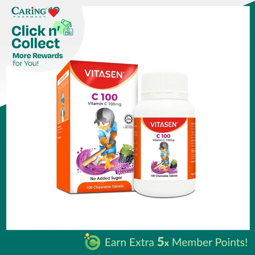 VITASEN C100 CHEWABLE TAB GRAPE 100S