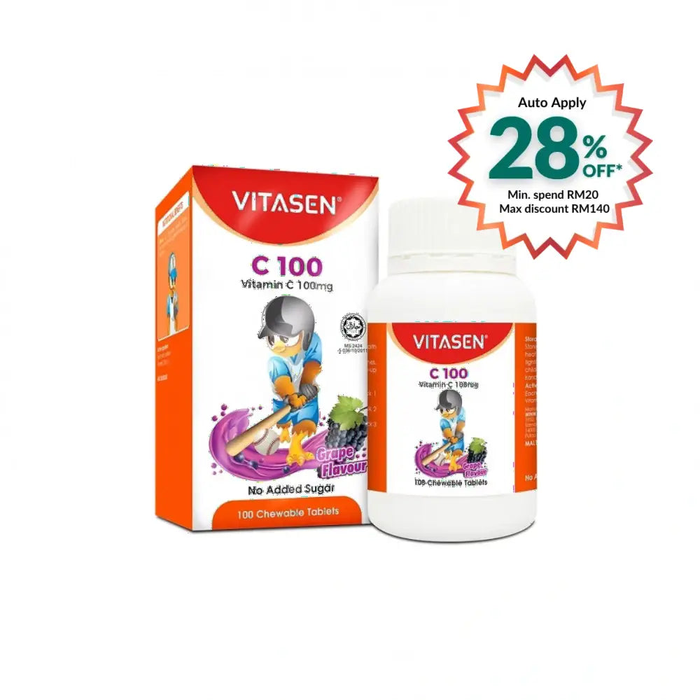 VITASEN C100 CHEWABLE TAB GRAPE 100S