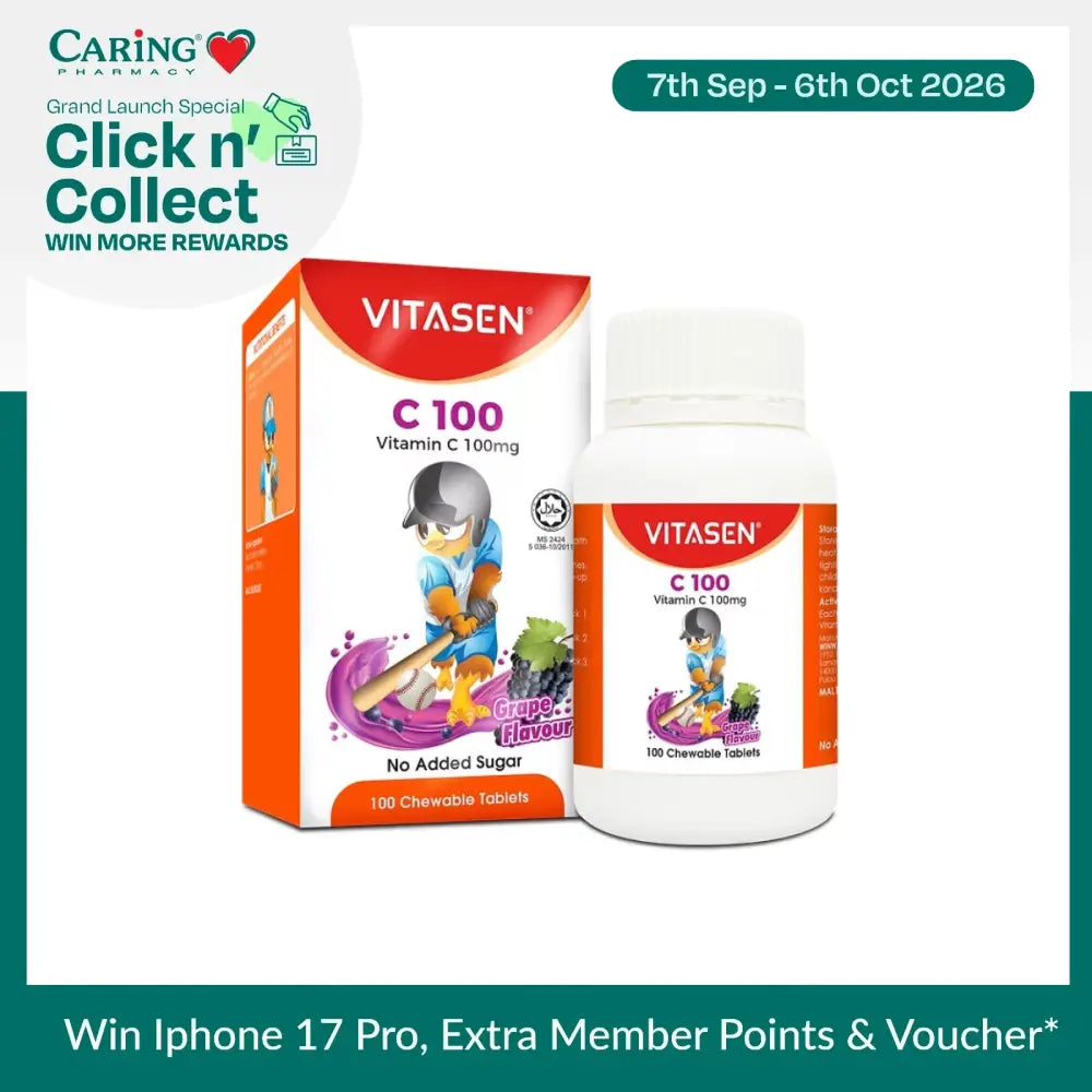 VITASEN C100 CHEWABLE TAB GRAPE 100S