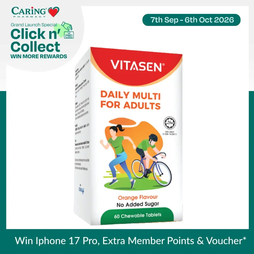 VITASEN DAILY MULTI ADULTS CHEWABLE TABLETS 60S