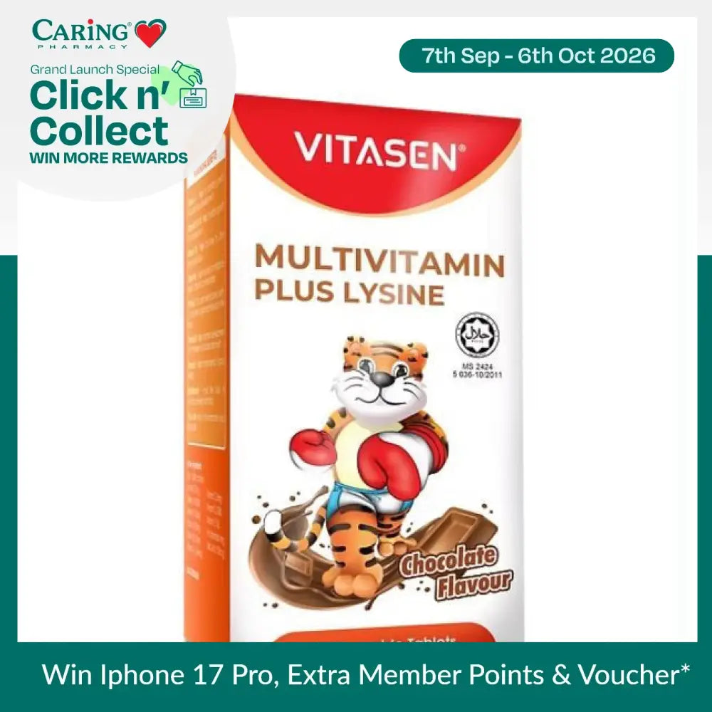 VITASEN DAILY MV + LYSINE CHOCOLATE 30S