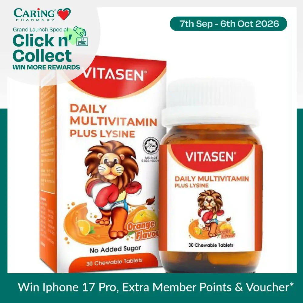 VITASEN DAILY MV + LYSINE ORANGE 30S