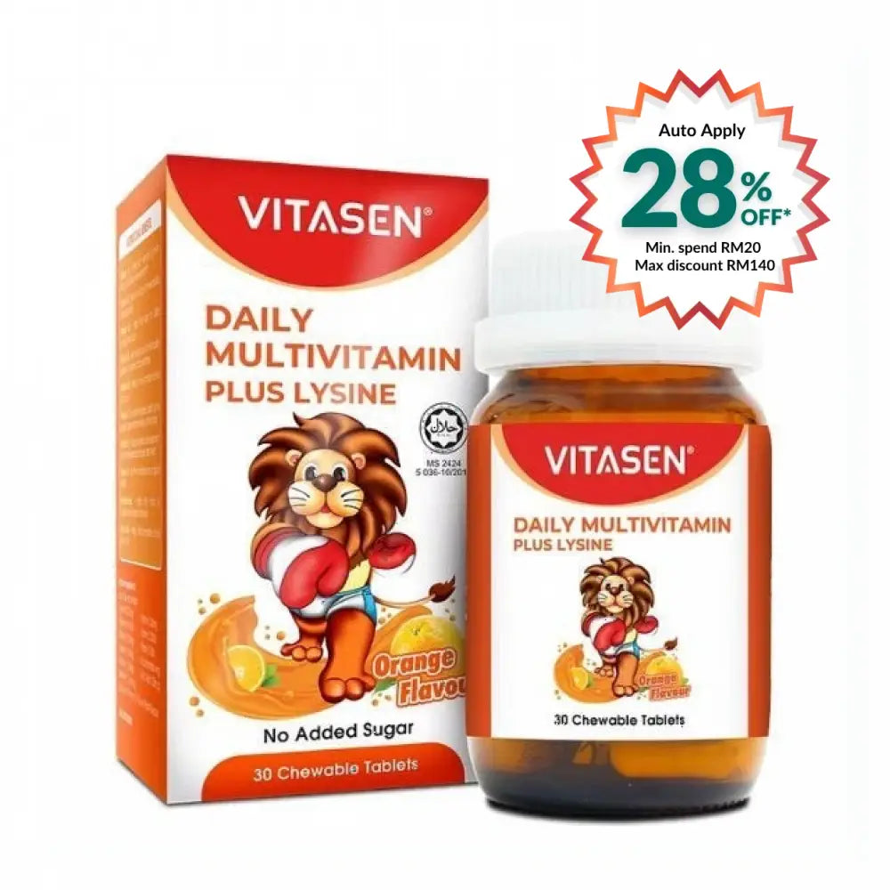 VITASEN DAILY MV + LYSINE ORANGE 30S