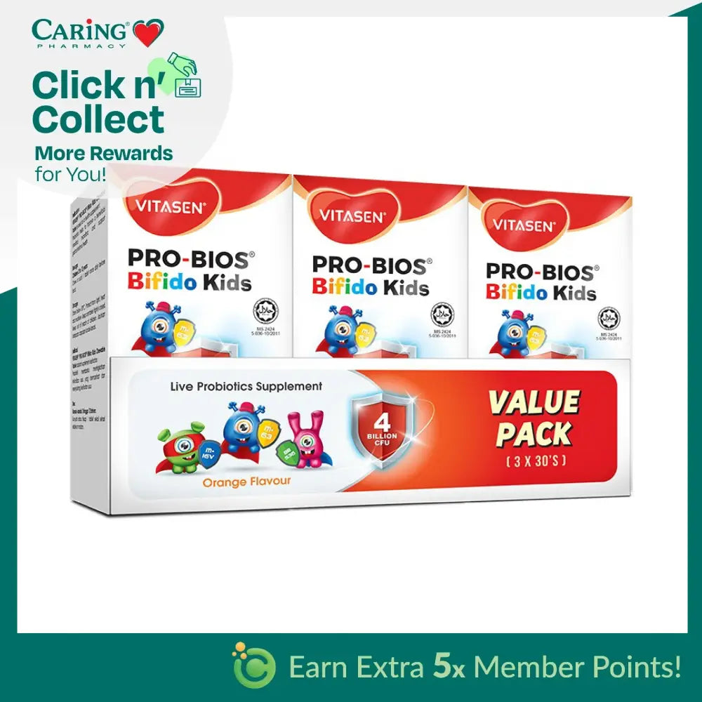 VITASEN PRO-BIOS KIDS BIFIDO CHEW 30SX3