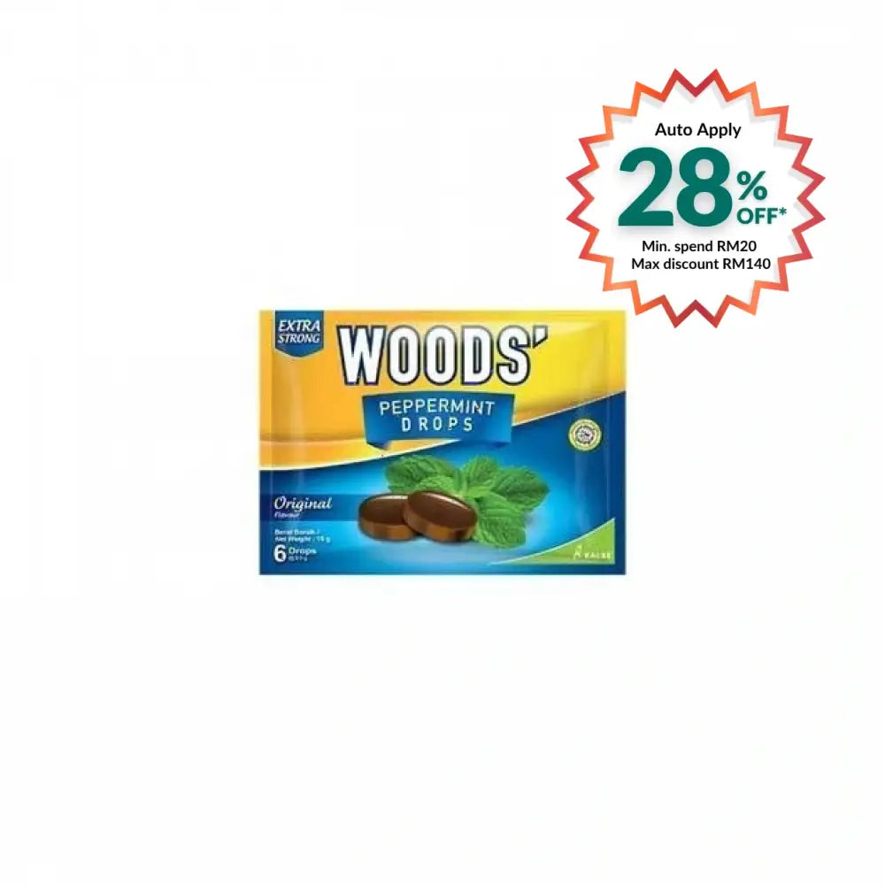 WOODS LOZENGES PEPPERMINT 15G