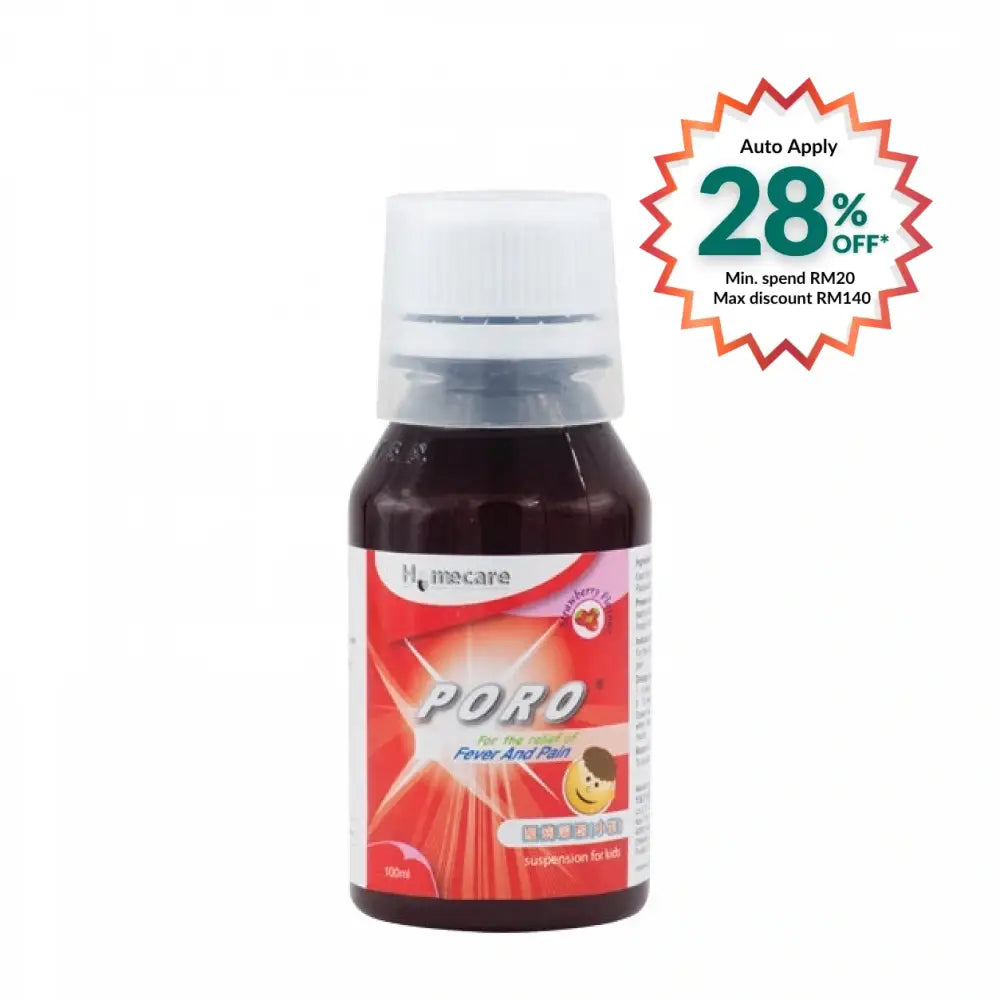 YSP PORO SUSPENSION 250MG/5ML 100ML (STRAWBERRY)