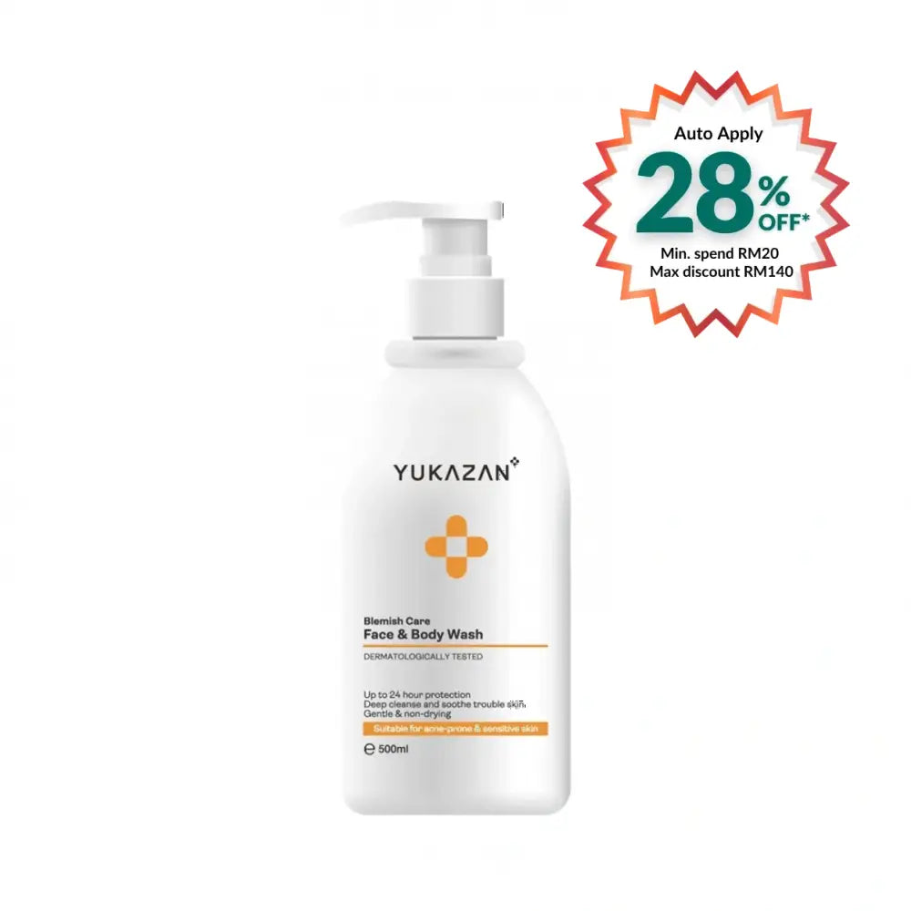 YUKAZAN BLEMISH CARE FACE & BODY WASH 500ML
