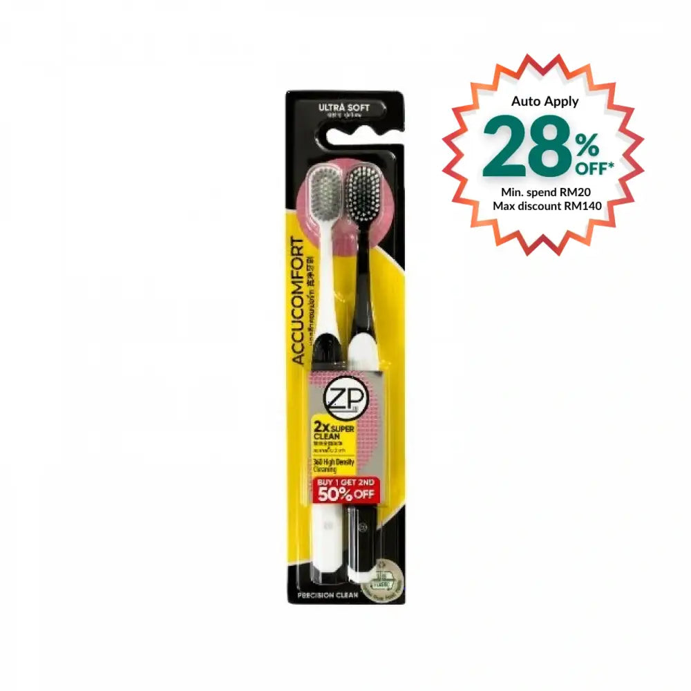ZP ACCUCOMFORT TOOTHBRUSH 2S
